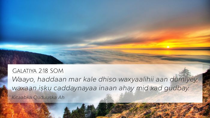 Galatiya 2:18 SOM Bible Verse Image