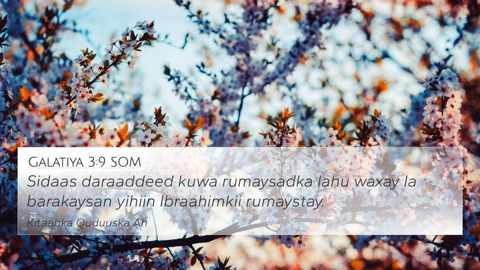 Galatiya 3:9 SOM Bible Verse Image