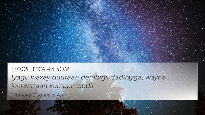 Hoosheeca 4:8 SOM Bible Verse Image