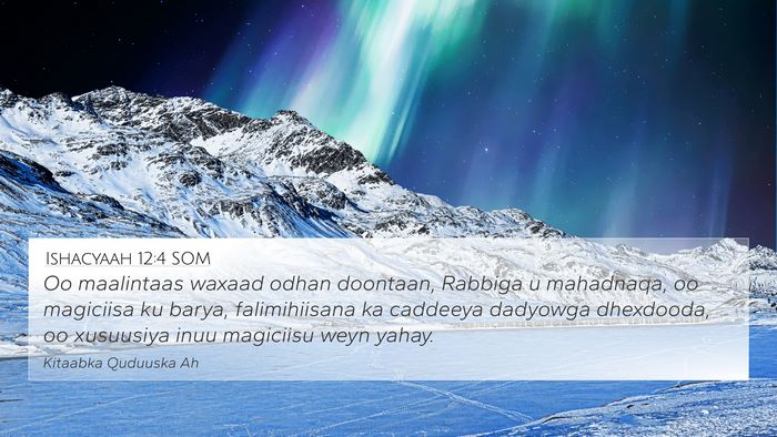 Ishacyaah 12:4 SOM Bible Verse Image