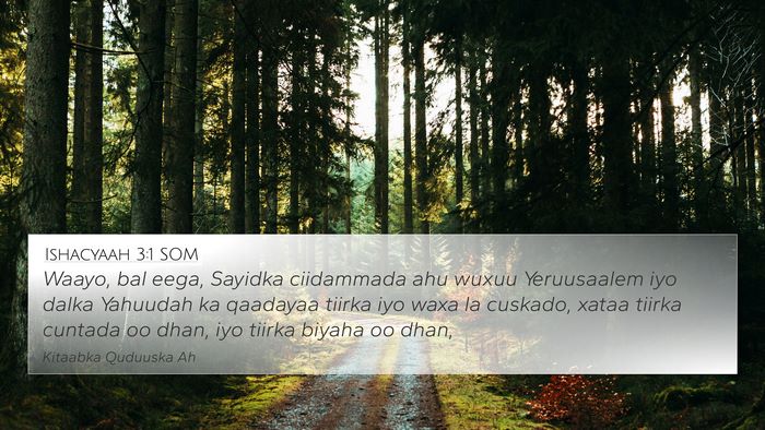 Ishacyaah 3:1 SOM Bible Verse Image