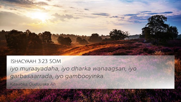 Ishacyaah 3:23 SOM 4K Wallpaper - iyo muraayadaha, iyo dharka wanaagsan, iyo - 4K Wallpaper Bible Verse