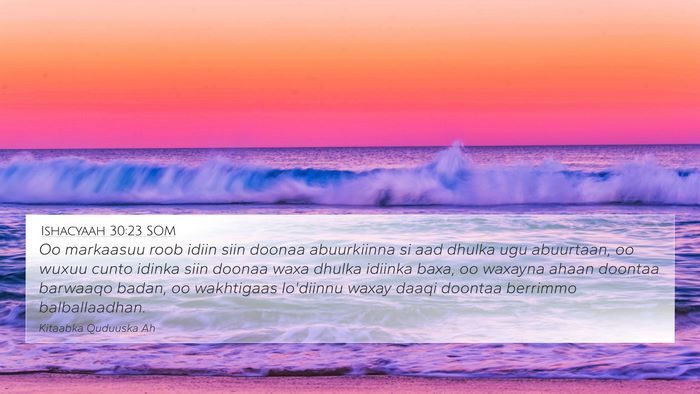 Ishacyaah 30:23 SOM Bible Verse Image