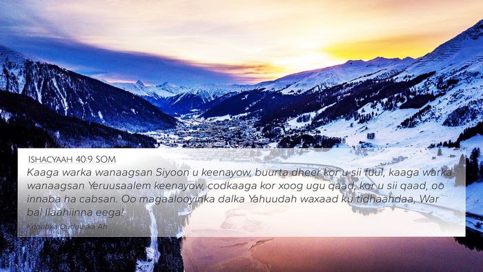 Ishacyaah 40:9 SOM Bible Verse Image