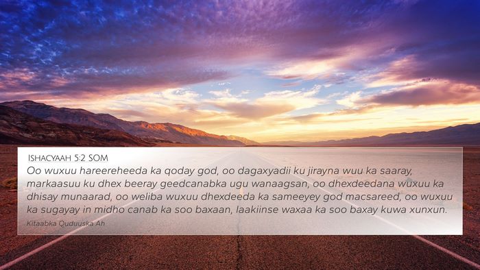 Ishacyaah 5:2 SOM Bible Verse Image