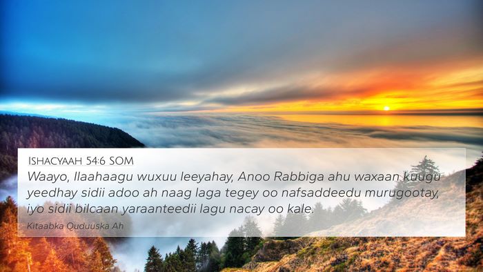 Ishacyaah 54:6 SOM Bible Verse Image