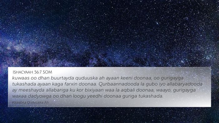 Ishacyaah 56:7 SOM Bible Verse Image