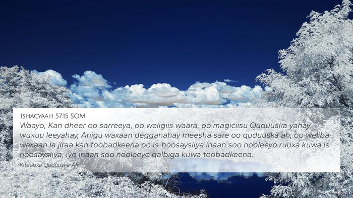 Ishacyaah 57:15 SOM Bible Verse Image