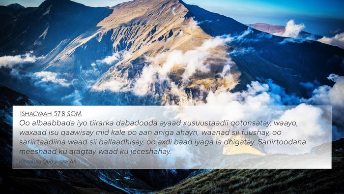 Ishacyaah 57:8 SOM Bible Verse Image