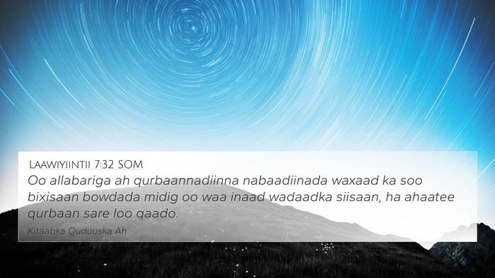 Laawiyiintii 7:32 SOM Bible Verse Image