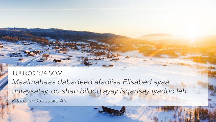 Luukos 1:24 SOM Bible Verse Image
