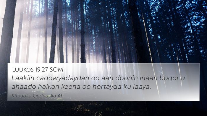 Luukos 19:27 SOM Bible Verse Image