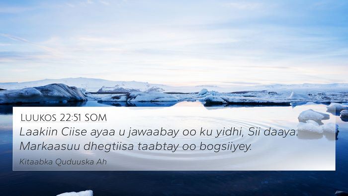 Luukos 22:51 SOM Bible Verse Image