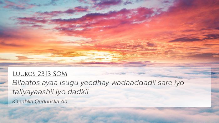 Luukos 23:13 SOM Bible Verse Image