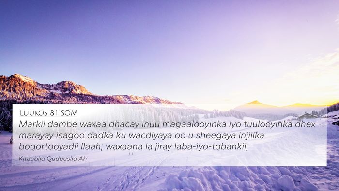 Luukos 8:1 SOM Bible Verse Image
