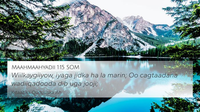 Maahmaahyadii 1:15 SOM Bible Verse Image