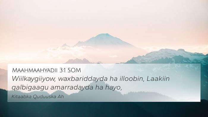 Maahmaahyadii 3:1 SOM Bible Verse Image