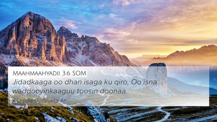 Maahmaahyadii 3:6 SOM Bible Verse Image