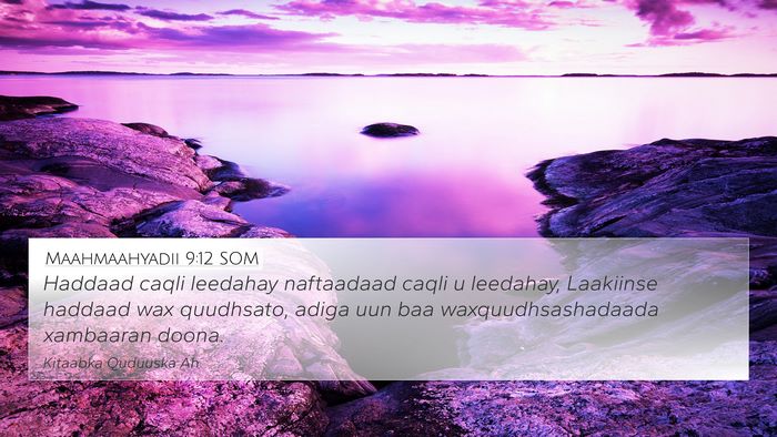 Maahmaahyadii 9:12 SOM Bible Verse Image