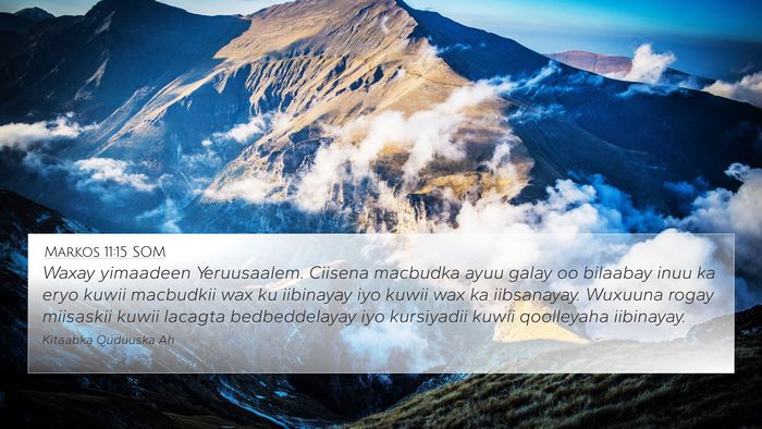 Markos 11:15 SOM Bible Verse Image