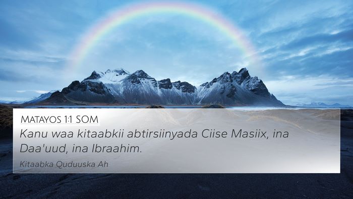 Matayos 1:1 SOM Bible Verse Image