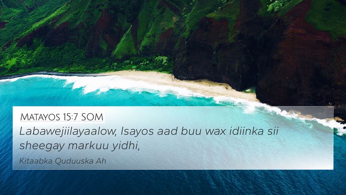 Matayos 15:7 SOM Bible Verse Image