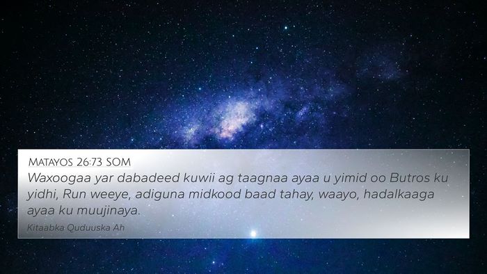 Matayos 26:73 SOM Bible Verse Image