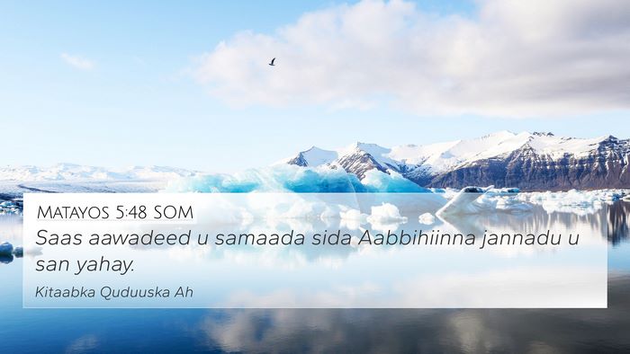Matayos 5:48 SOM Bible Verse Image