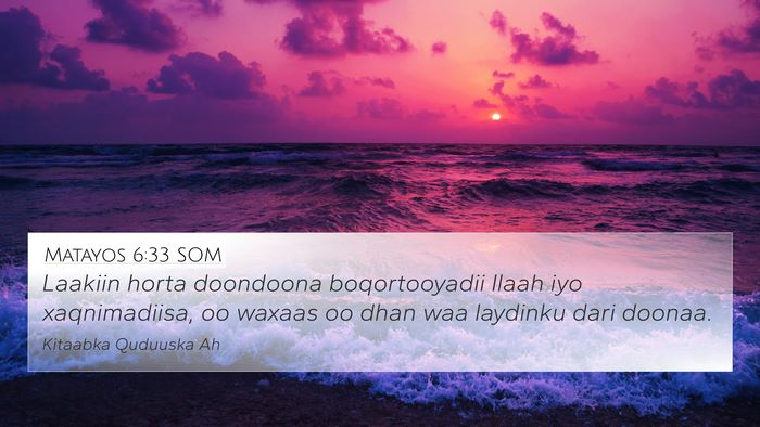 Matayos 6:33 SOM Bible Verse Image