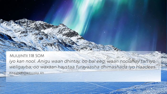 Muujintii 1:18 SOM Bible Verse Image