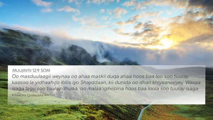 Muujintii 12:9 SOM Bible Verse Image