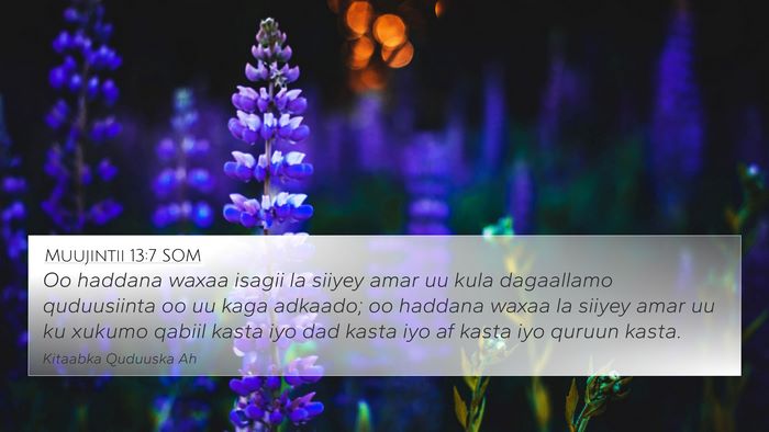 Muujintii 13:7 SOM Bible Verse Image