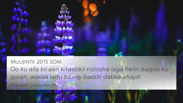 Muujintii 20:15 SOM Bible Verse Image