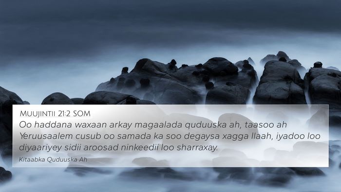 Muujintii 21:2 SOM Bible Verse Image