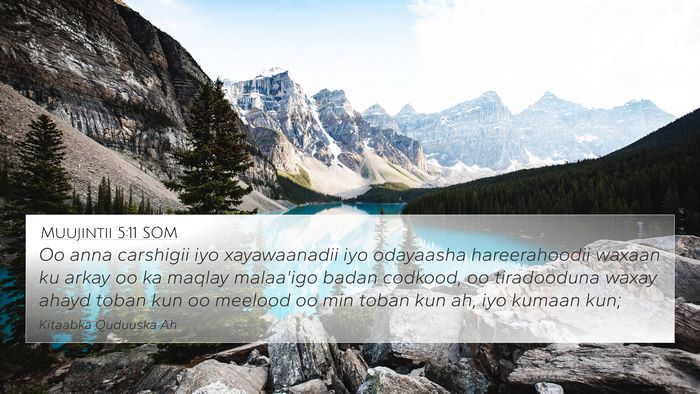 Muujintii 5:11 SOM Bible Verse Image