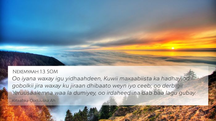 Nexemyaah 1:3 SOM 4K Wallpaper - Oo iyana waxay igu yidhaahdeen, Kuwii maxaabiista - 4K Wallpaper Bible Verse