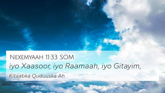 Nexemyaah 11:33 SOM Bible Verse Image