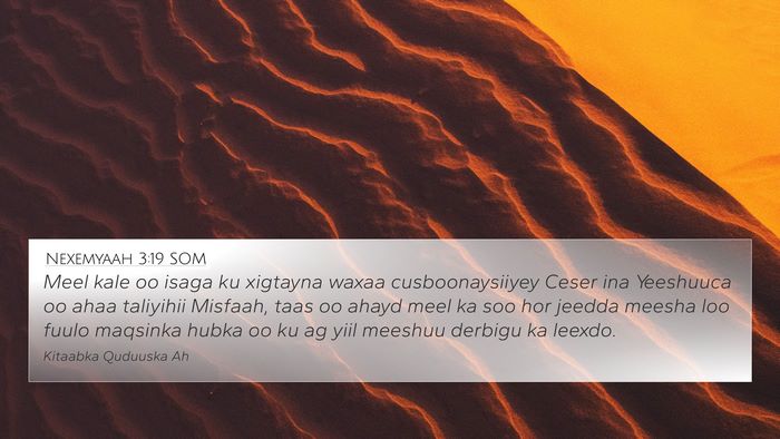 Nexemyaah 3:19 SOM Bible Verse Image