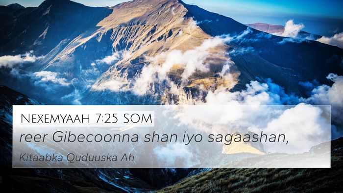 Nexemyaah 7:25 SOM Bible Verse Image