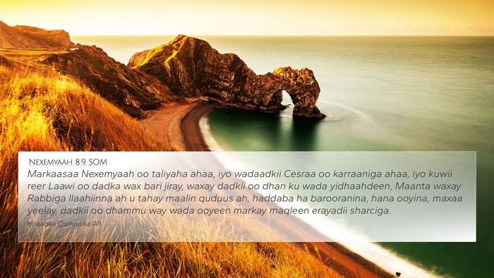 Nexemyaah 8:9 SOM Bible Verse Image