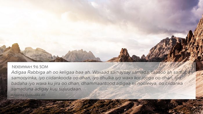 Nexemyaah 9:6 SOM Bible Verse Image
