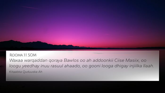 Rooma 1:1 SOM Bible Verse Image