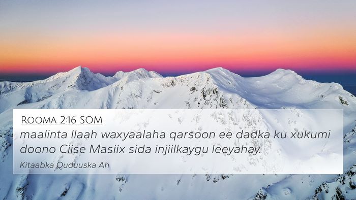 Rooma 2:16 SOM Bible Verse Image
