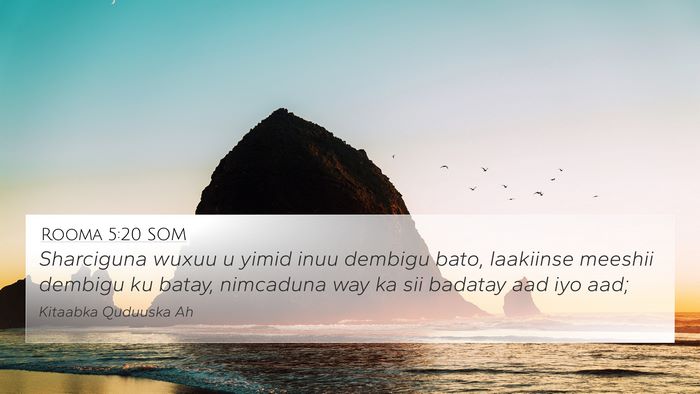 Rooma 5:20 SOM Bible Verse Image