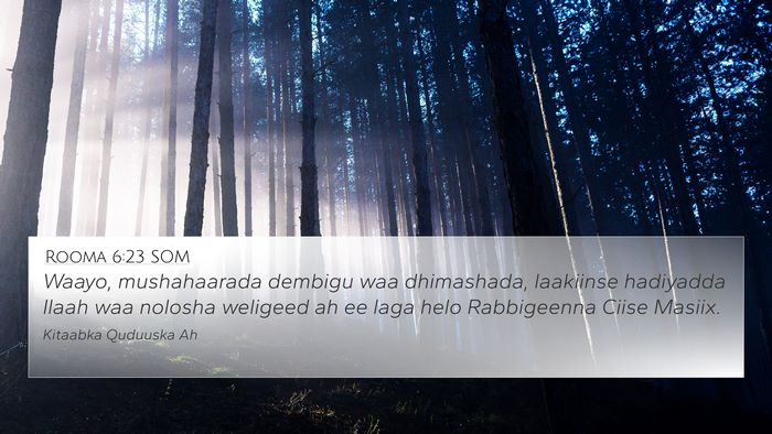 Rooma 6:23 SOM Bible Verse Image