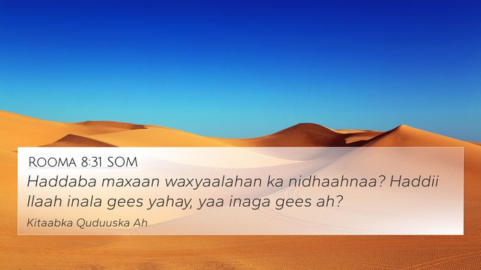 Rooma 8:31 SOM Bible Verse Image