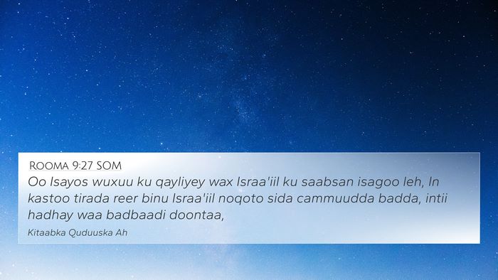 Rooma 9:27 SOM Bible Verse Image