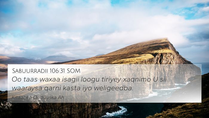 Sabuurradii 106:31 SOM Bible Verse Image