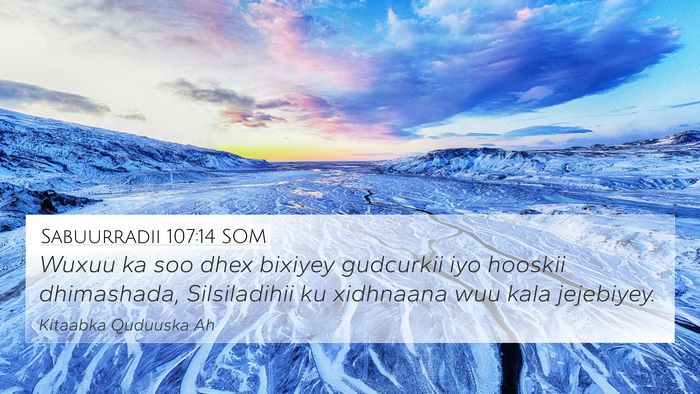 Sabuurradii 107:14 SOM Bible Verse Image