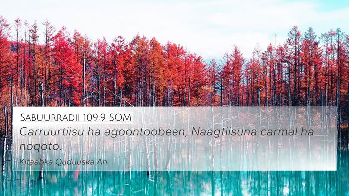 Sabuurradii 109:9 SOM Bible Verse Image